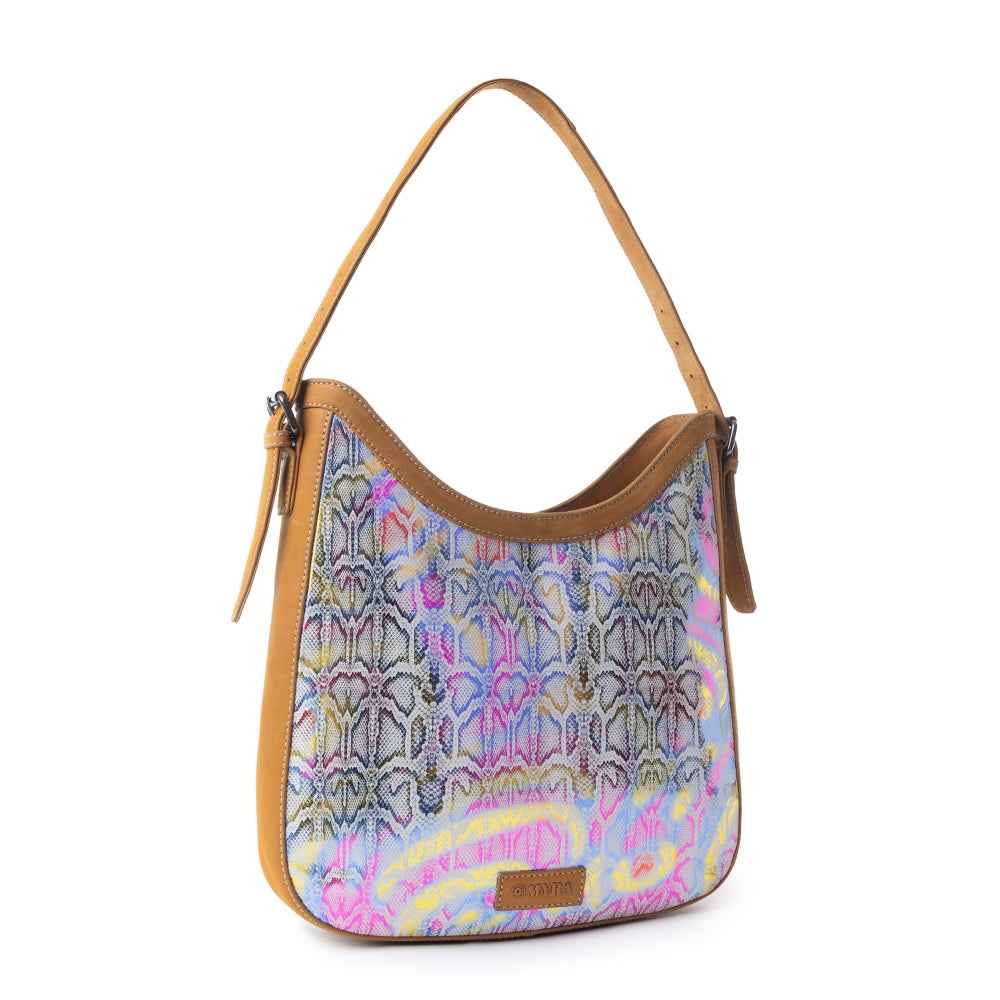 Desert Snow Leopard Leather Bag In White