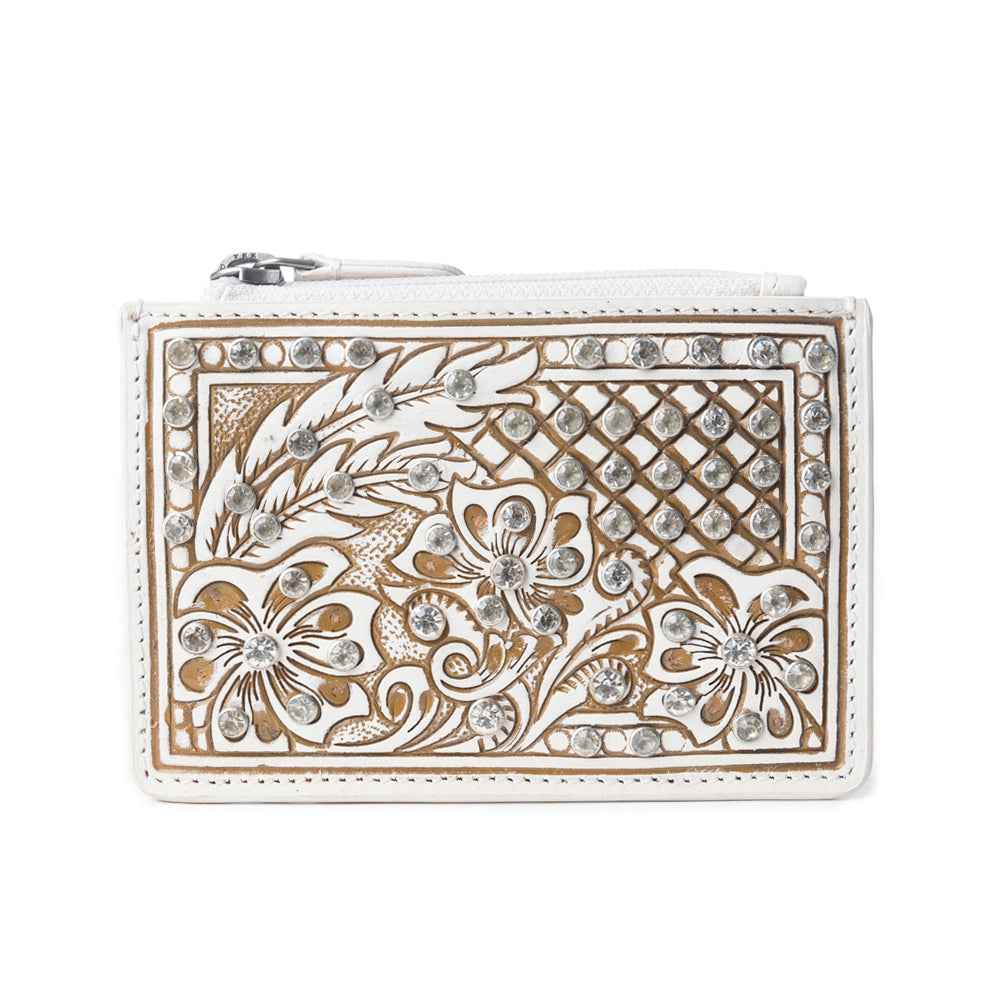 Sparkling Desert Moon Credit Card Holder In Chocolate White