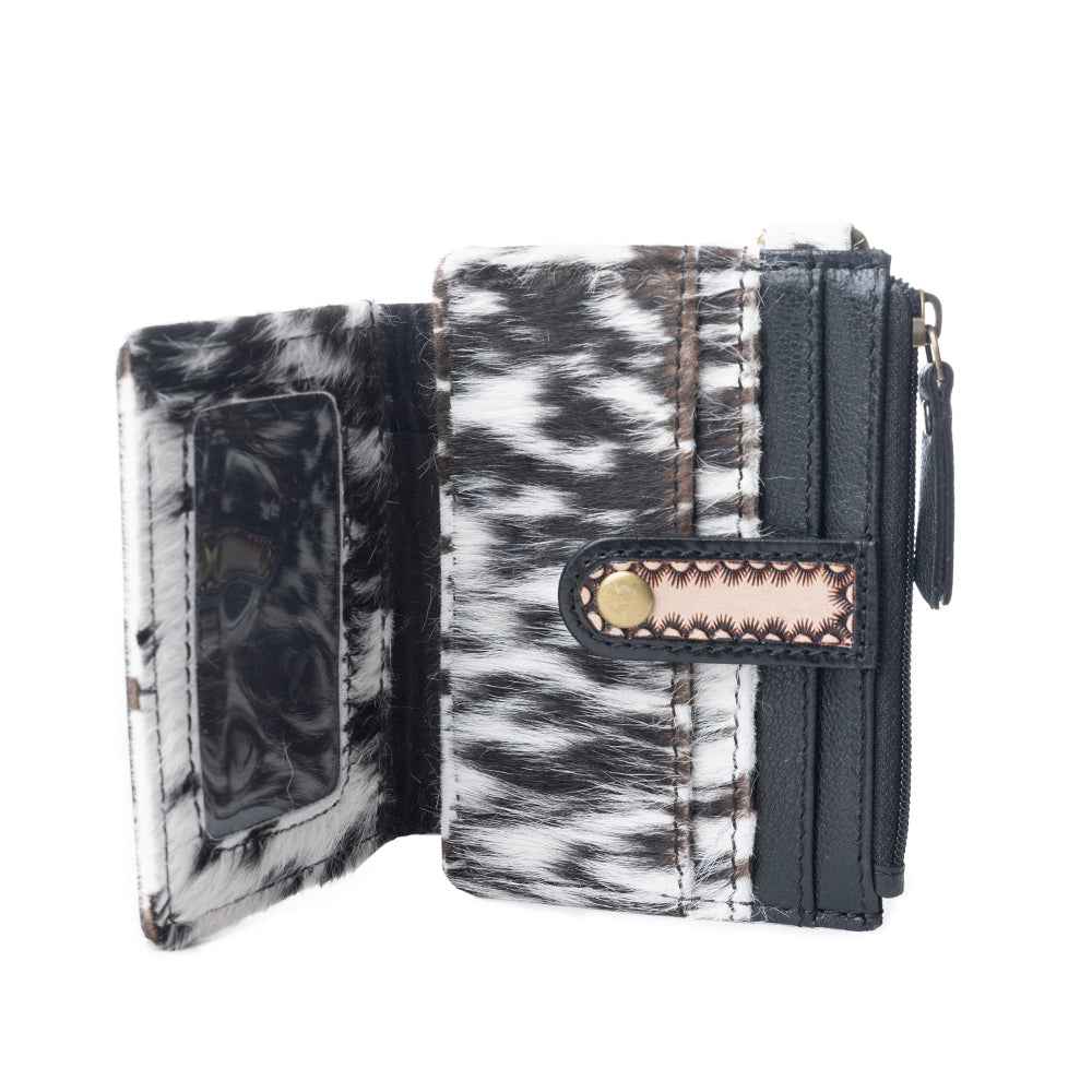 Wildflowers of the Prairie Credit Card Holder In Black & Brown