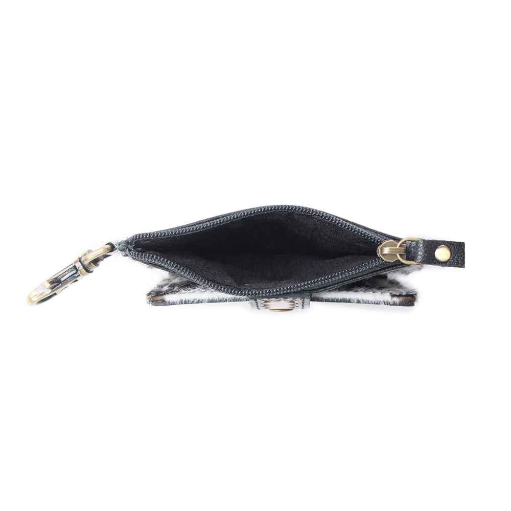 Wildflowers of the Prairie Credit Card Holder In Black & Brown