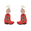 Cactus Rose Boot Earrings