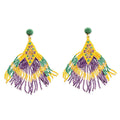 Desert Iris Dance Beaded Earrings