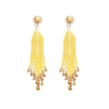 Seaside Dreams Beaded Earrings In Yellow