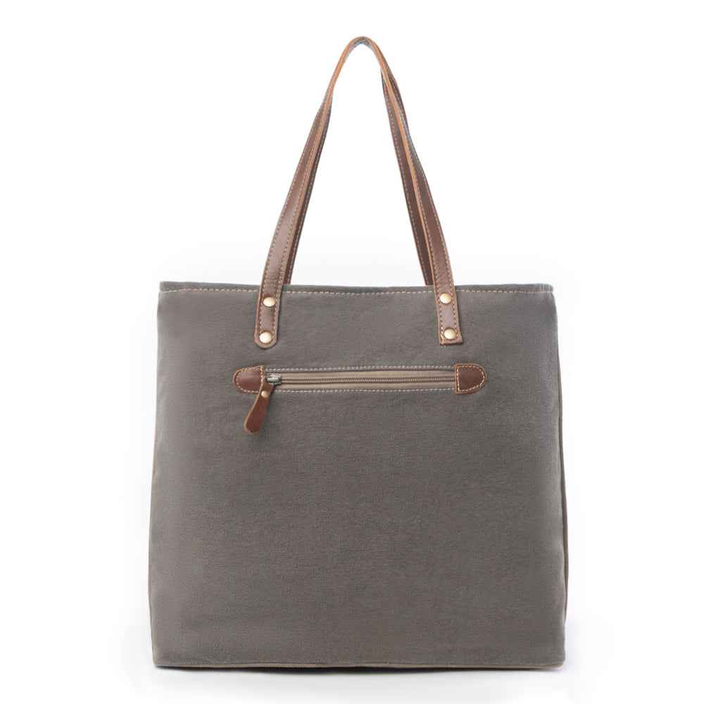 Leather Pocket Tote Bag