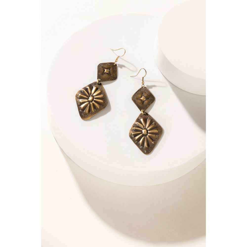 Prairie Concho Star Earrings