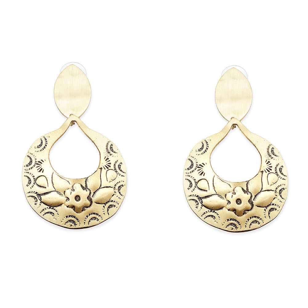 Blooms of the Crescent Moon Earrings