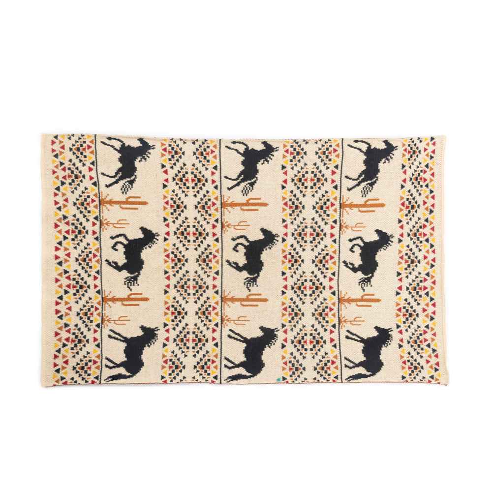 Stallion Spirit Knitted Cotton Kitchen Towel '' SET OF 2 '' in Sunset Gold