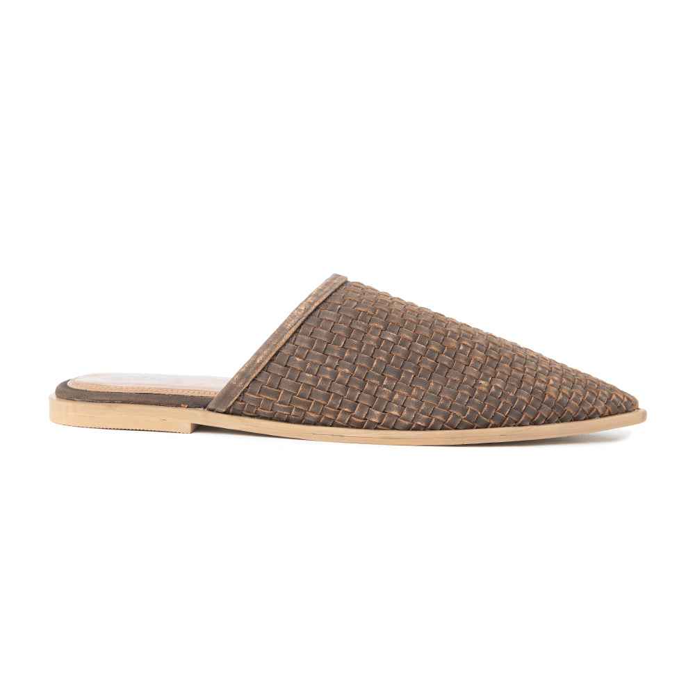 Spurloom Braided Sandals in Espresso Brown
