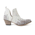 Myra Starlit Range Handtooled Leather Booties in Frosted Mist
