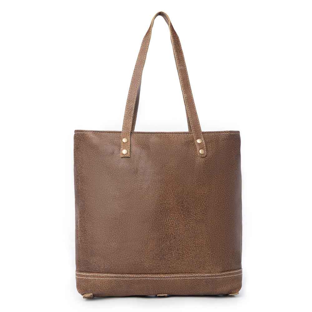 Hazel Opulence Leather And Hairon Bag