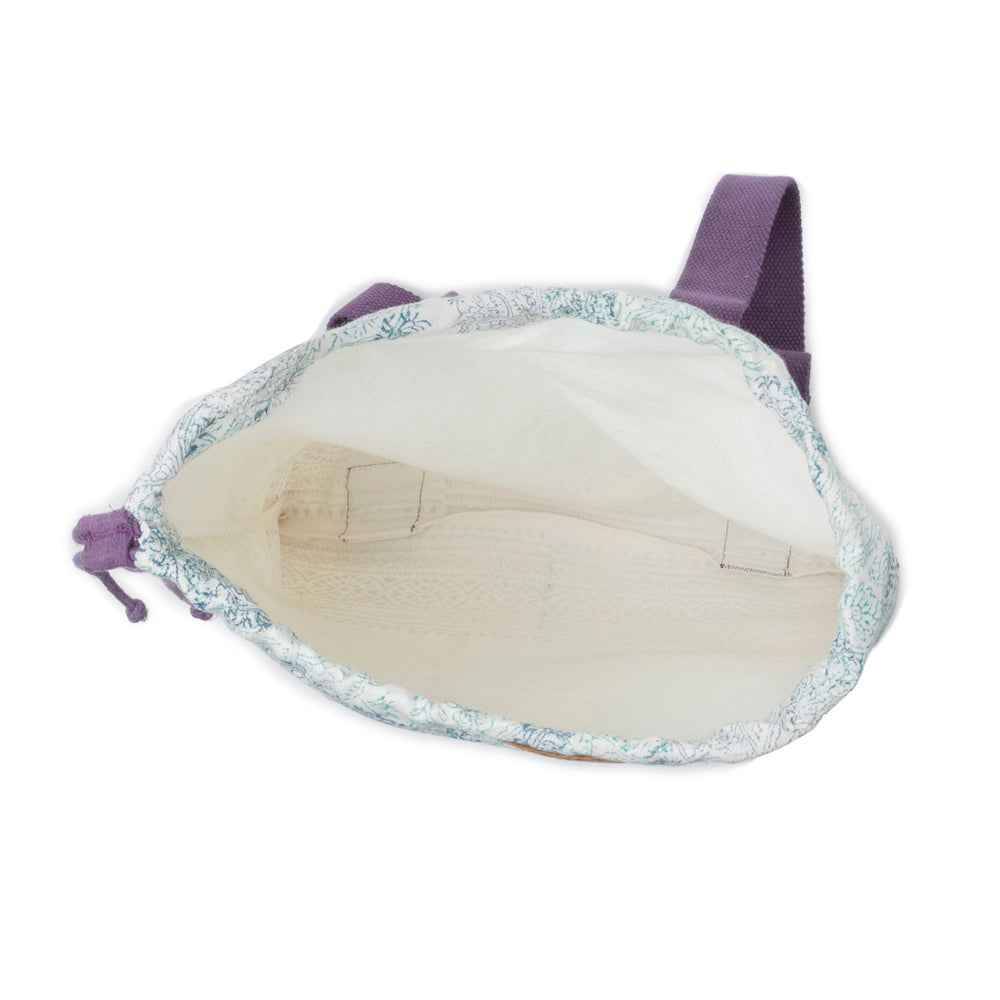 Pastel Petals Canvas Backpack in Lavender Bloom