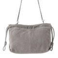 Wanderlust Suede Shoulder Bag in Moon Ash
