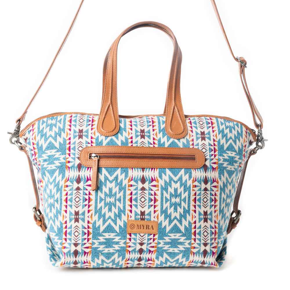 Aztec Breeze Weekender Bag in Cerulean Blue