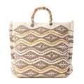 Myra Harvest Dune Hand Embroidered Tote Bag in Misty Taupe