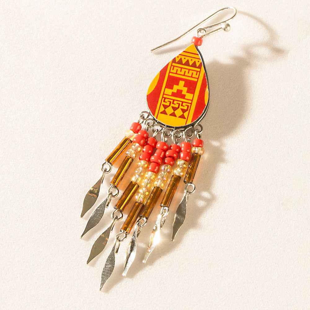 Santa Fe Ember Earrings in Chili Orange