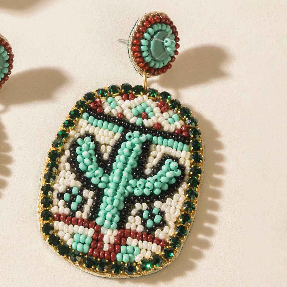 Tucson Bloomers Earrings in Sunstone Teal
