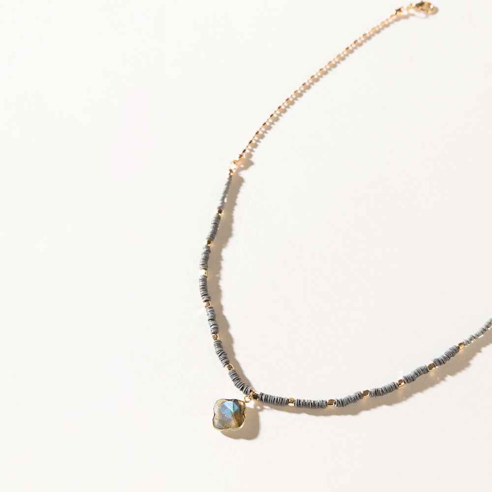 Odessa Stone Necklace in Shadow Quartz