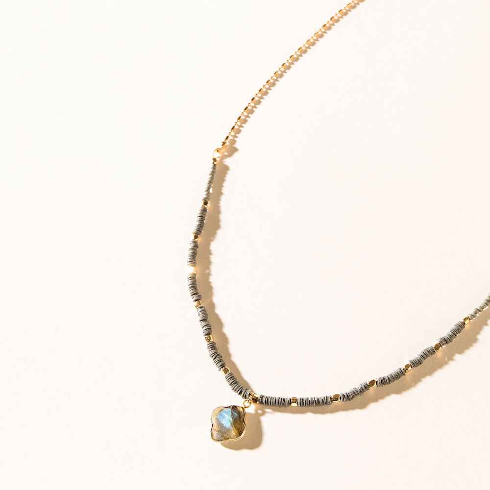 Odessa Stone Necklace in Shadow Quartz