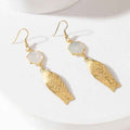 Odessa Charm Earrings in Brass Glow