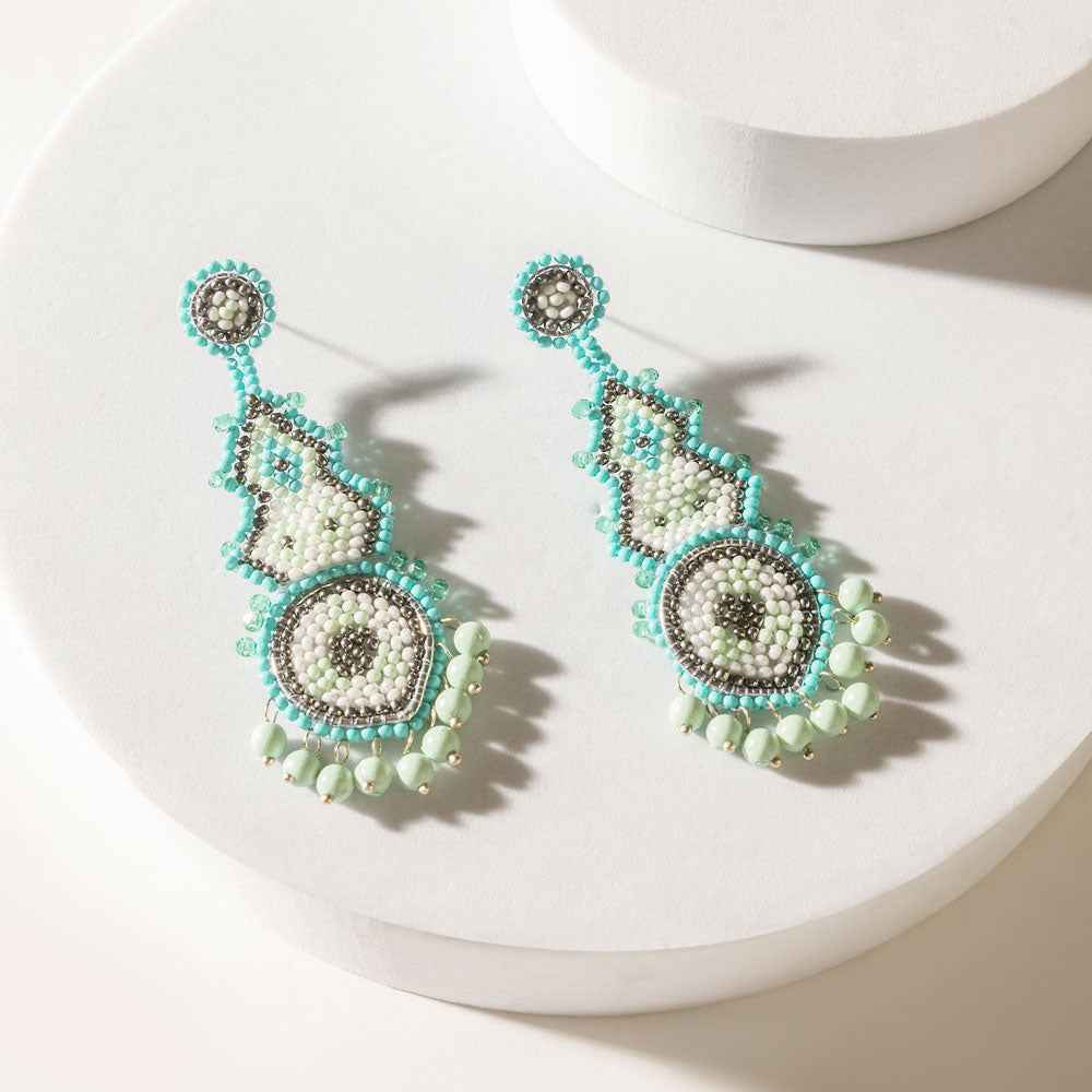 Elara Oasis Earrings in Sage Turquoise