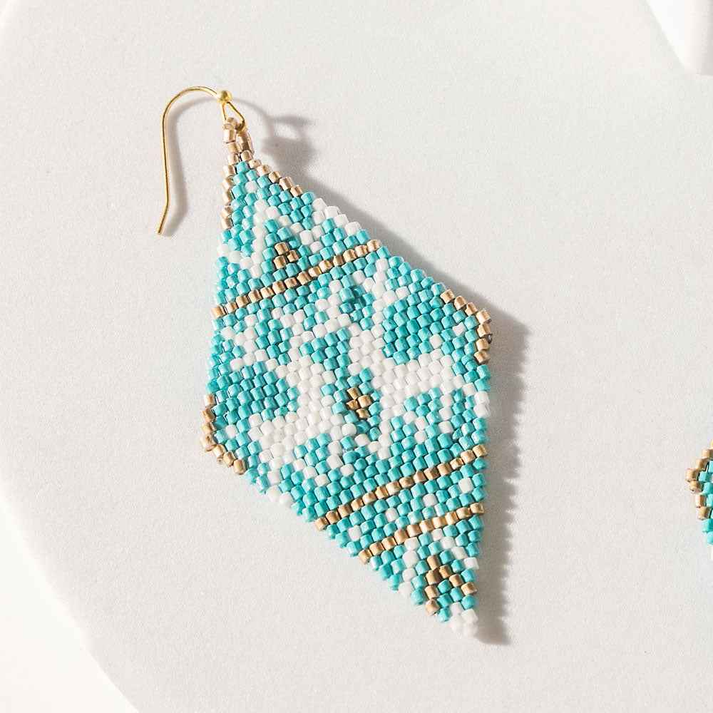 Marisol Fringe Earrings in Lapis Blue