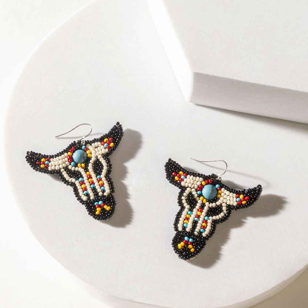 Cherokee Dust Earrings in Night Black