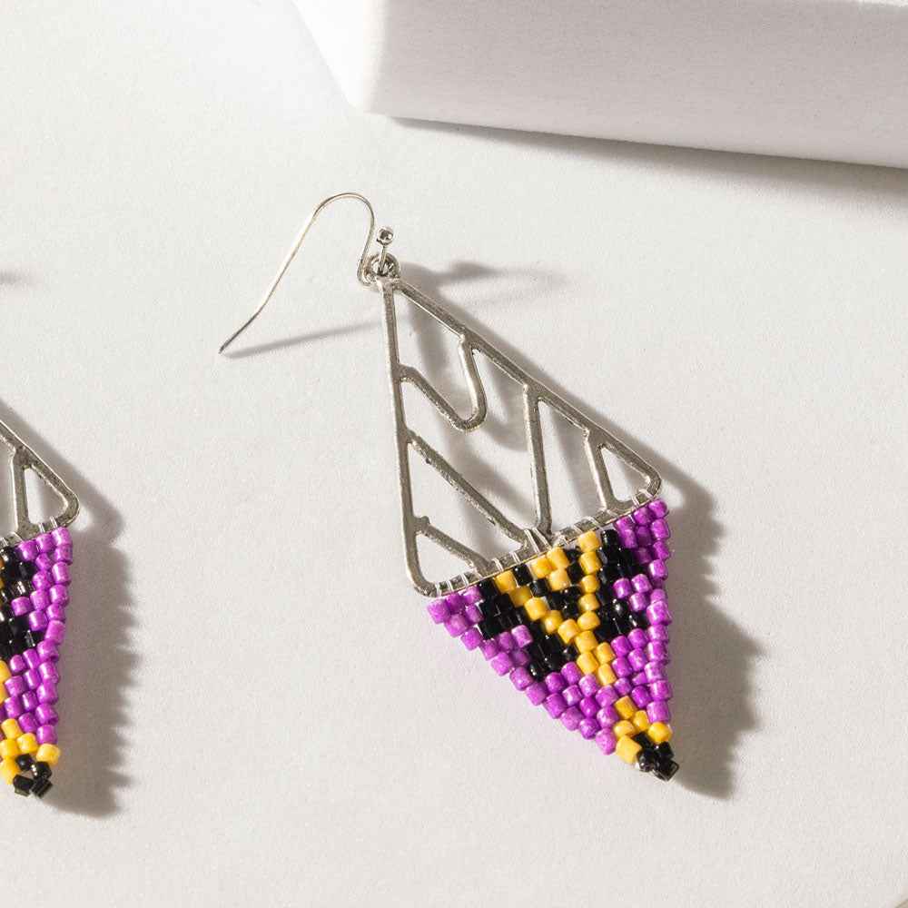 The Maya Earrings in Amethyst Black