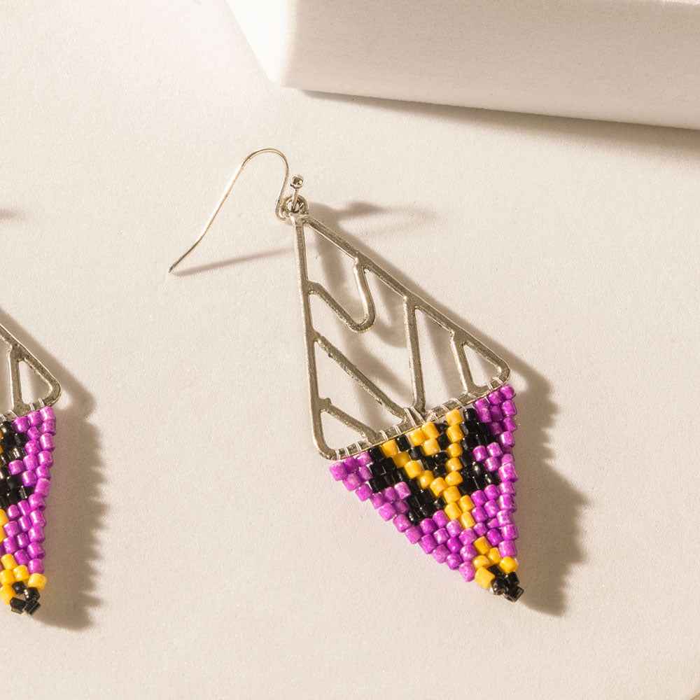 The Maya Earrings in Amethyst Black