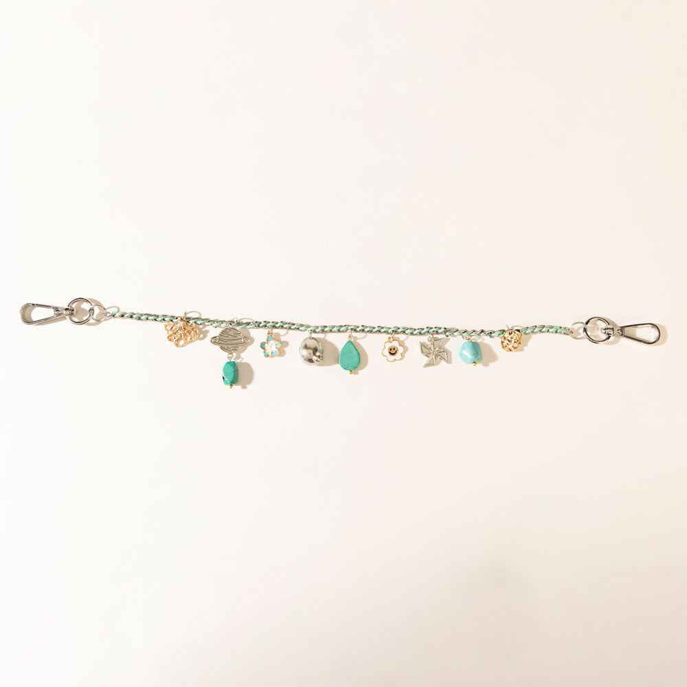 Seaside Relic Bag Charm in Lagoon Blue