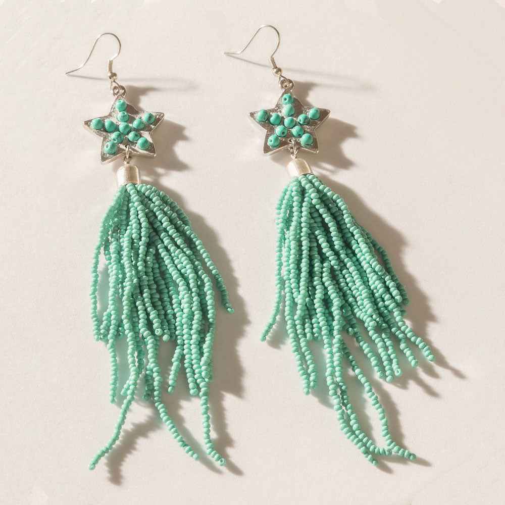 Skyfall Nova Earrings in Turquoise Blaze