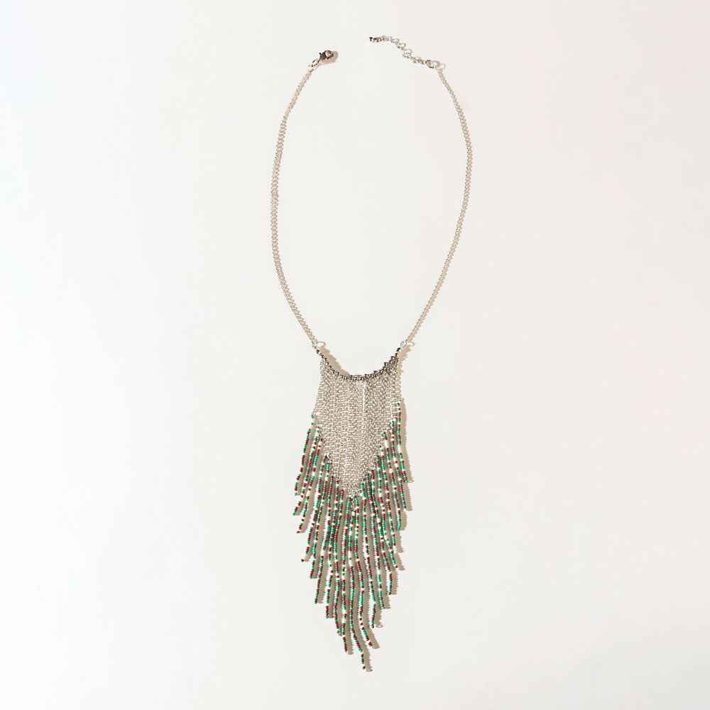 Northern Lights Necklace in Frosted Silver