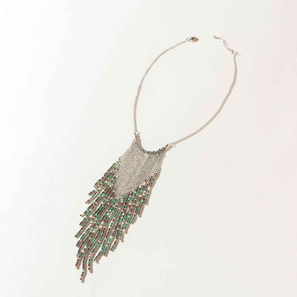 Northern Lights Necklace in Frosted Silver