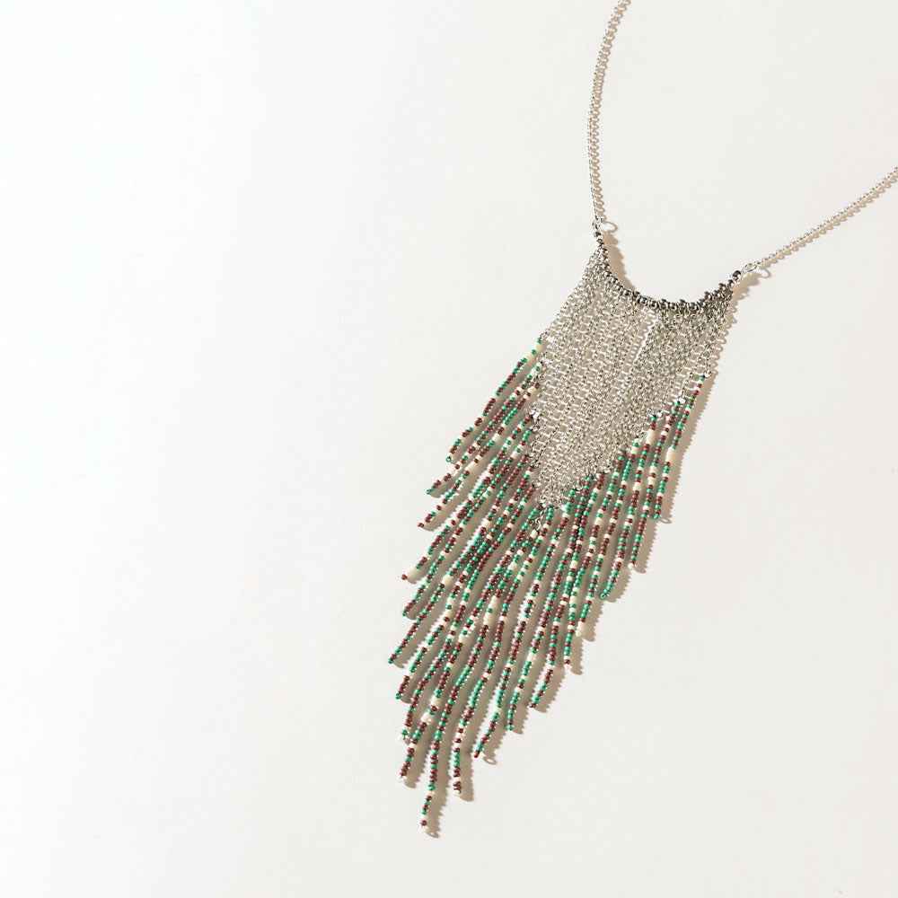 Northern Lights Necklace in Frosted Silver