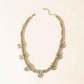 Santa Fe Moon Medallion Necklace in Dusty Silver