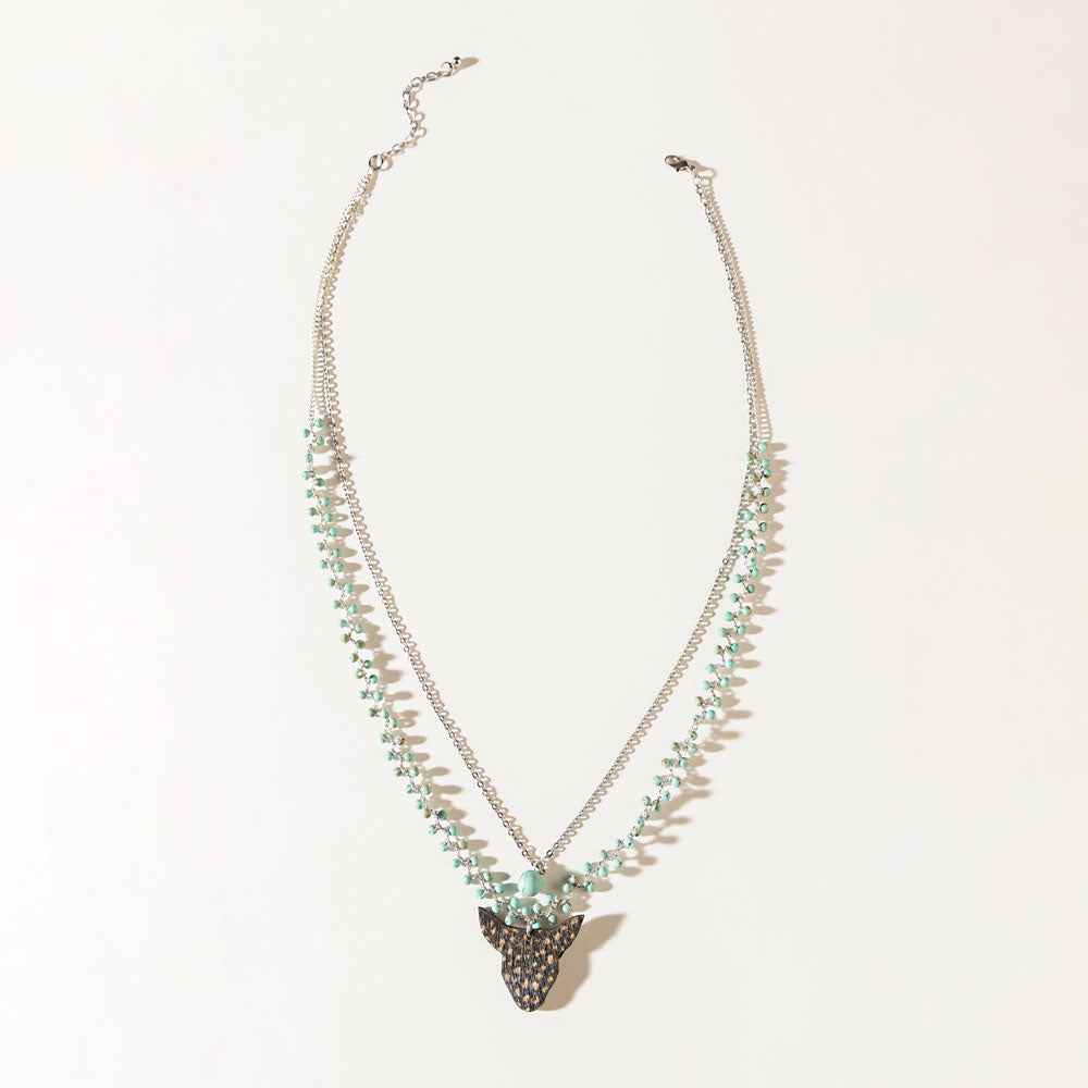 Spirit of the Plains Necklace in Moon Silver