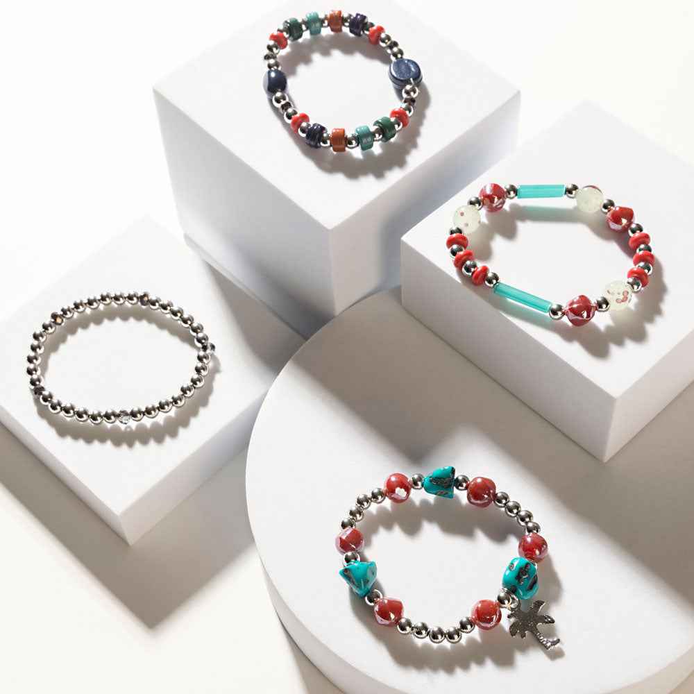 Islander Bliss Stack Bracelet in Lagoon Coral
