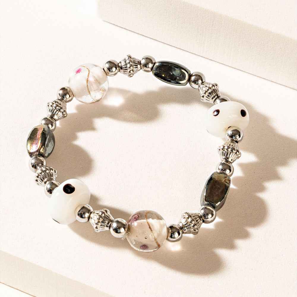 Ashen Aura Bracelet in Frost Grey