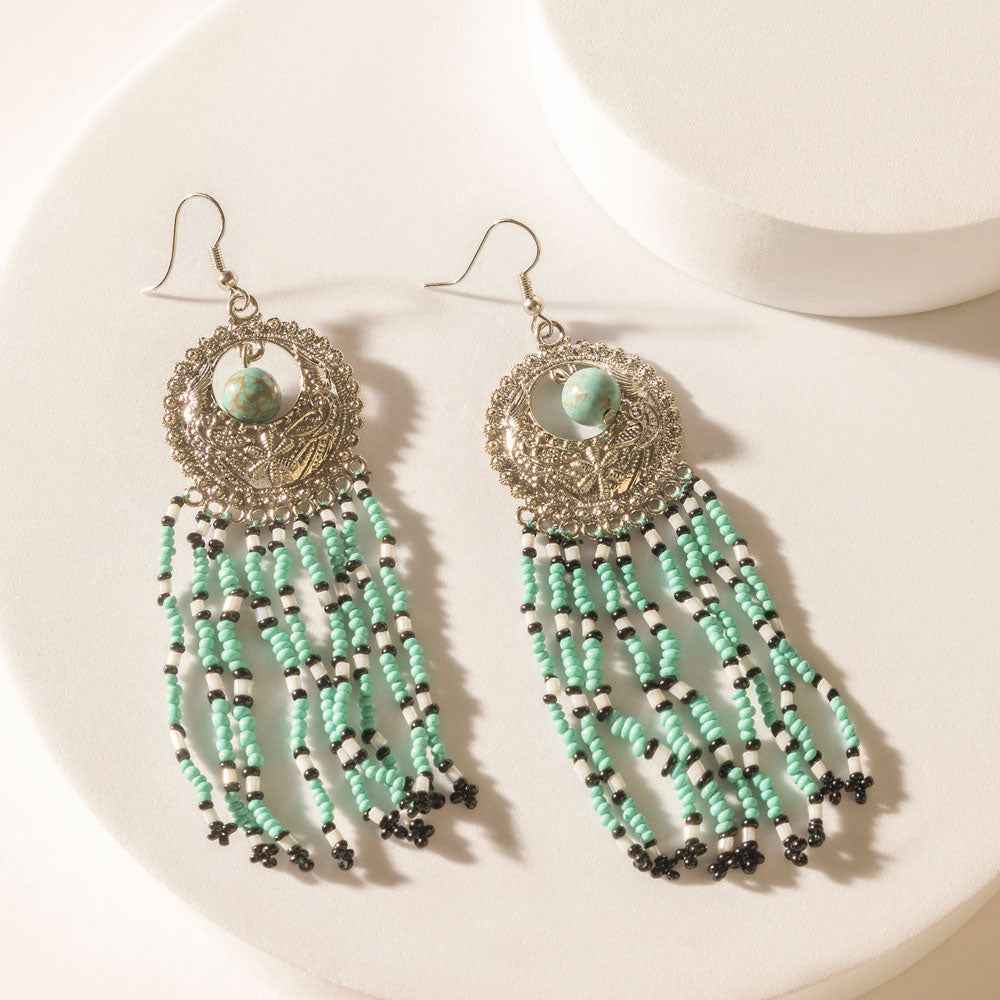 Night at Navajo Earrings in Deep Blue