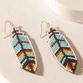 Myra Zuni Feather Earrings in Skyfall Blue