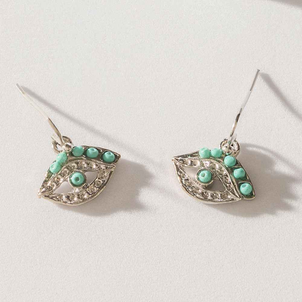 Myra Turquoise Trails & Silver Tales Set of 16 Earrings
