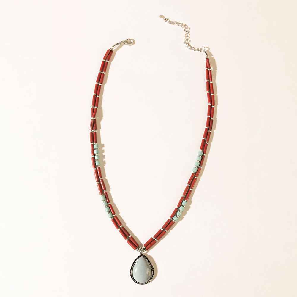 The Carmine Necklace in Scarlet Red