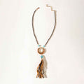 Whip & Whisper Necklace in Saddle Tan