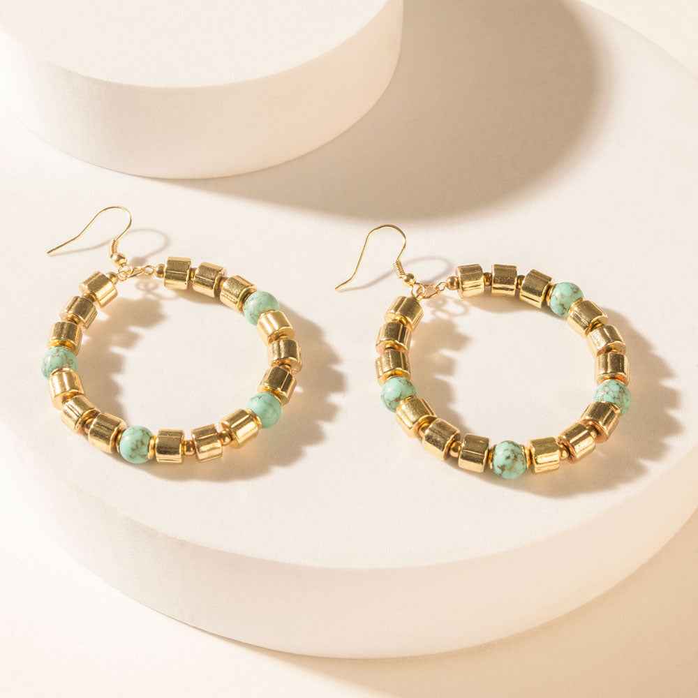 Myra Goldrush Glow Earrings in Sunfire Teal