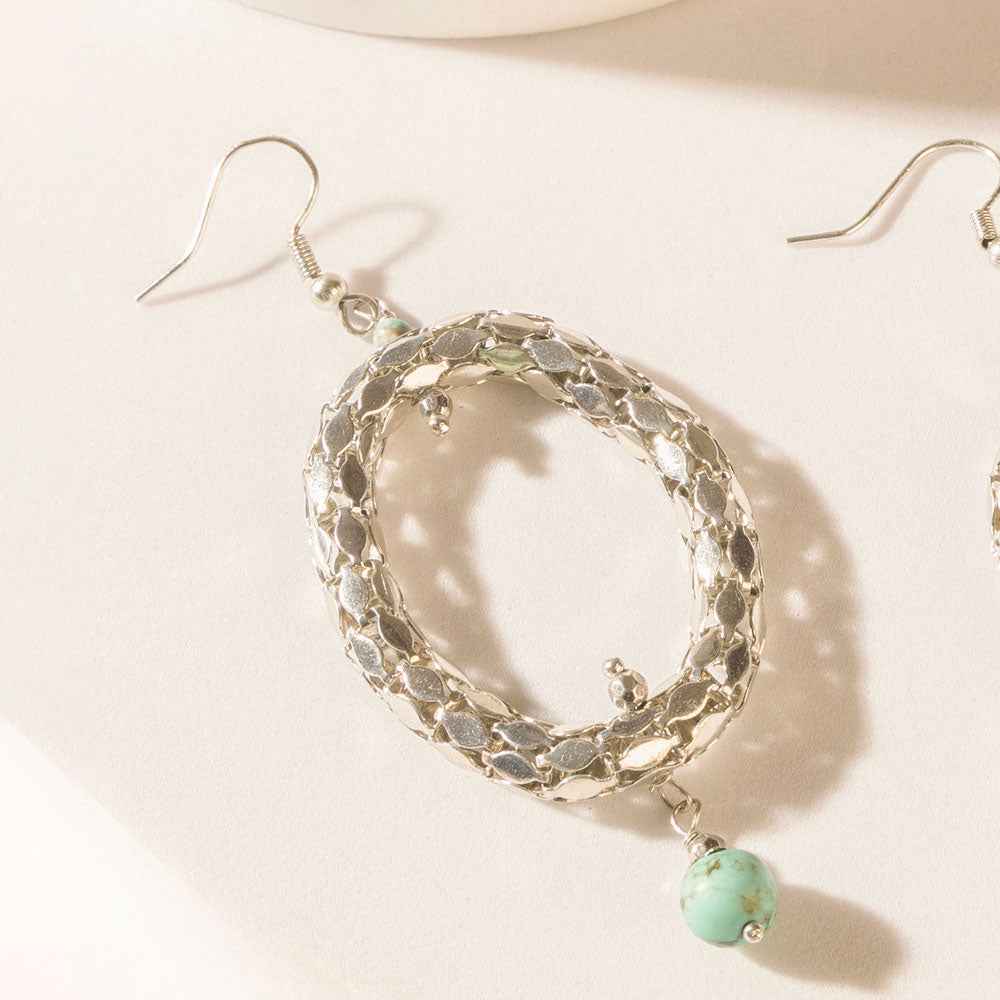 Myra Looping Lariat Earrings in Starry Silver