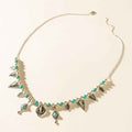 Myra Feather Song Necklace in Nomad Blue