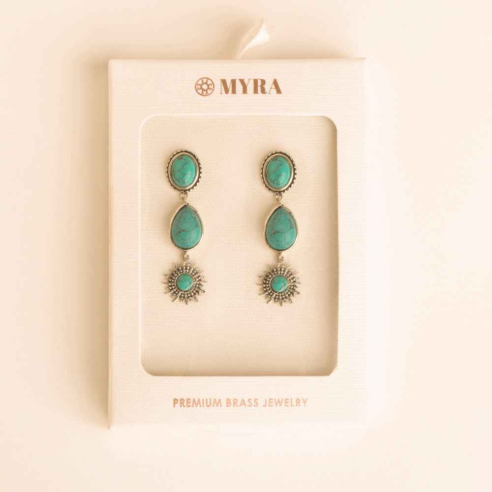 Myra Wildlight Spirit Earrings in Mirage Teal