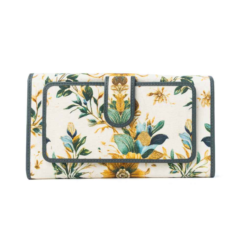 Myra Autumn Grace Woven Wallet in Teal Bloom