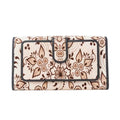 Myra Vanilla Vine Woven Wallet in Sepia Bloom
