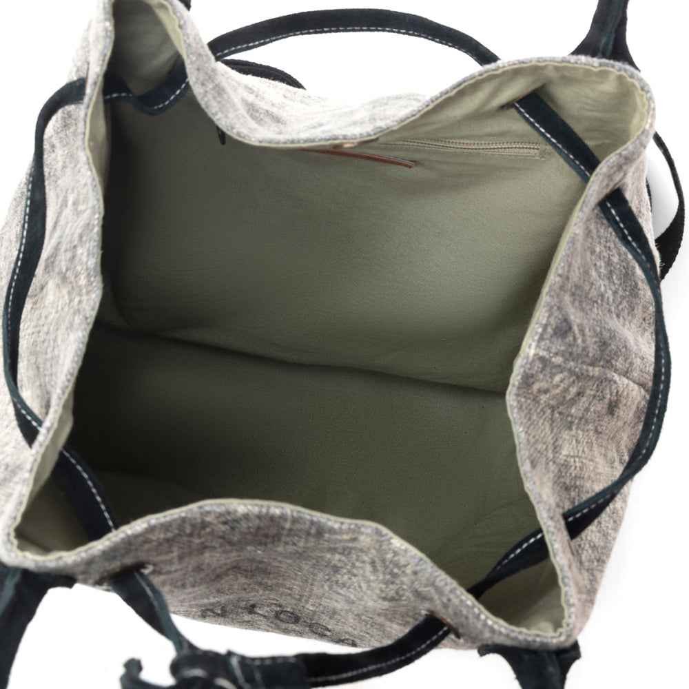 Myra Sel de Mer Bucket Backpack in Aged Grey