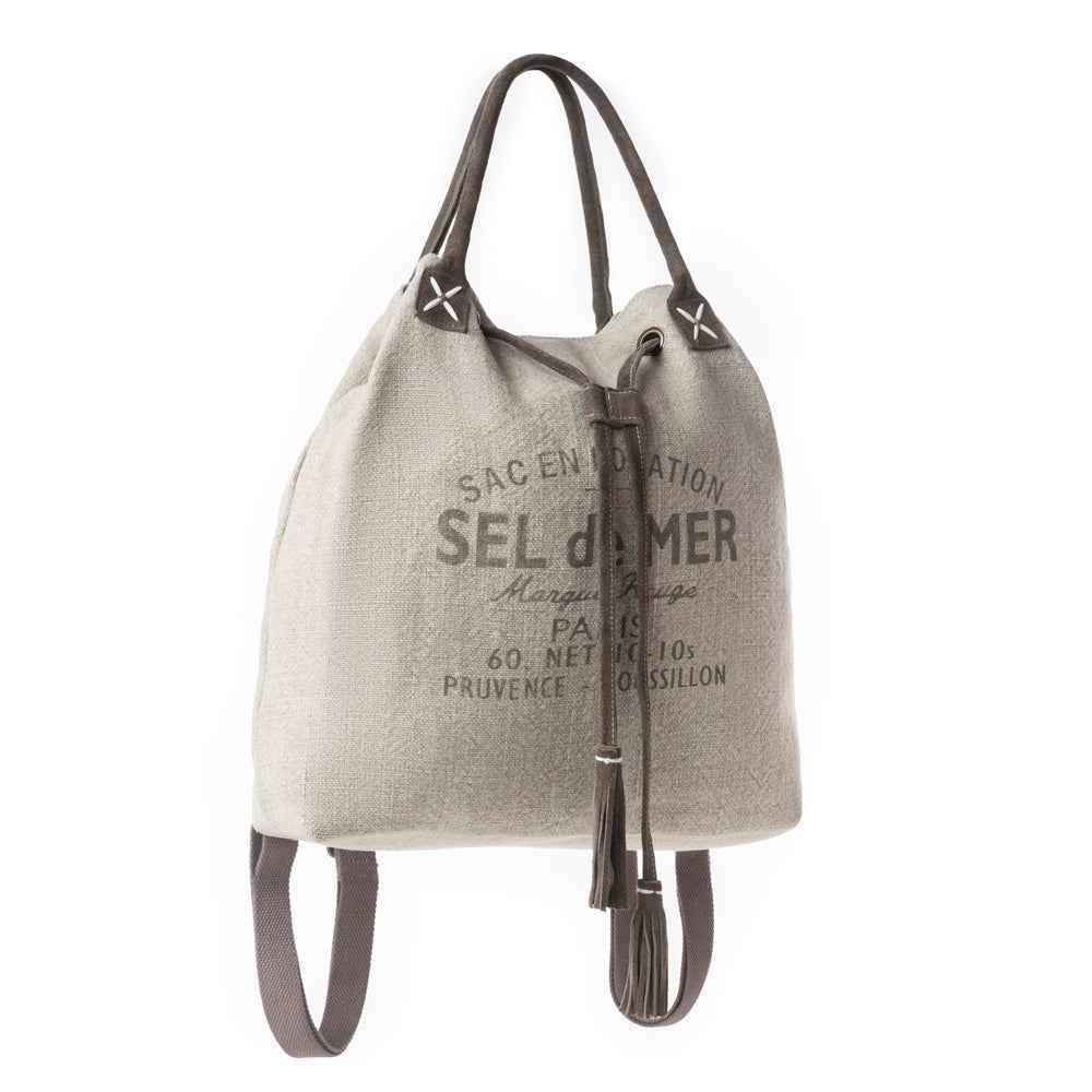 Myra Sel de Mer Bucket Backpack in Drift Olive